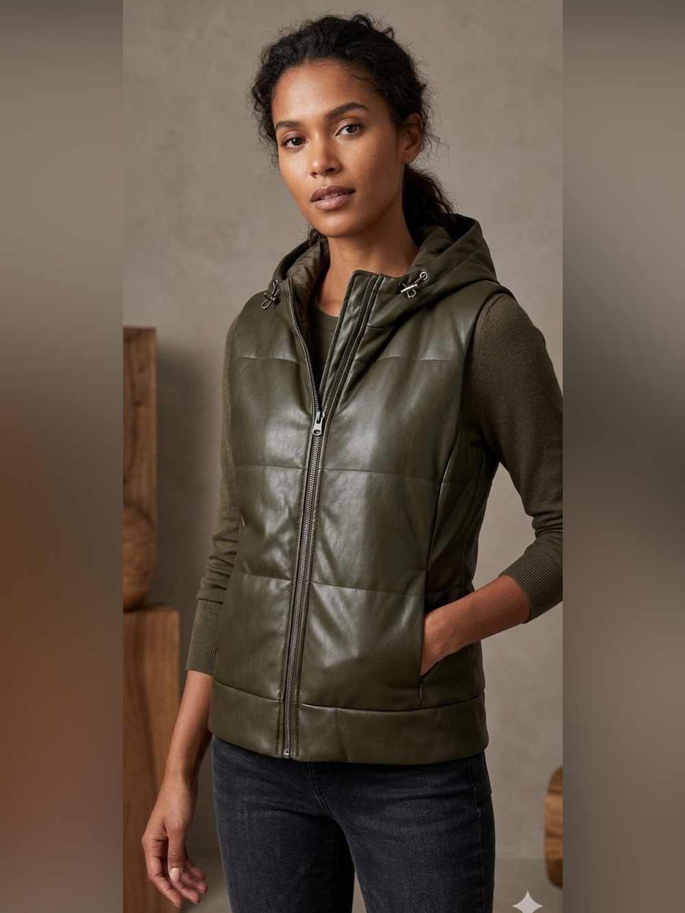 J. SOCIETY Faux Leather Vest